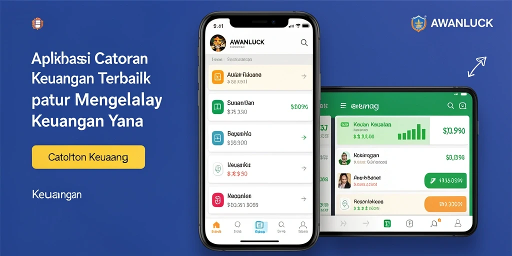 Tampilan antarmuka pengguna AWANLUCK yang sederhana dan informatif.