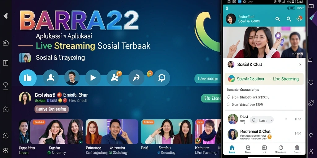 Tampilan antarmuka BARA22 yang intuitif dan menarik untuk Live Streaming.