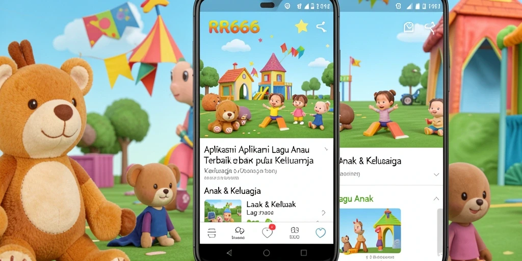 Antarmuka pengguna RR666 yang ramah anak dan penuh warna.